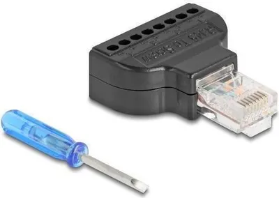 Produktbild von DELOCK RJ45 Stecker Terminalblock m. Schraubendreher Cat.5e
