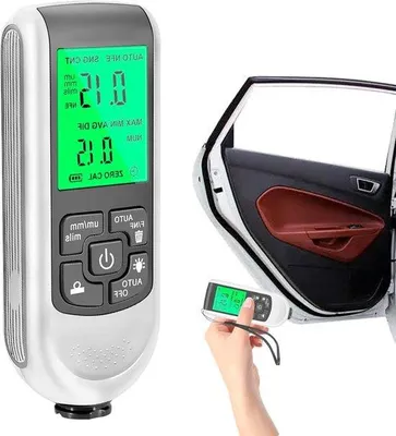 Produktbild von Ultra-nauwkeurige digitale lakdiktemeter mit LCD-Anzeige - Messbereich 0-2000 UM - weiß.