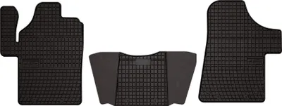 Image de Tapis de sol voiture en caoutchouc pour Mercedes Viano W639 (2003-2014, utilitaire) Noir, lot de 3 pièces, fixations