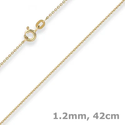 1-2mm-Ankerkette-flach-aus-333-Gelbgold-42cm