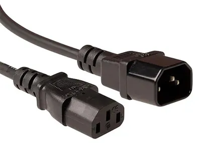 Image de ACT AK5215 Câble d'alimentation 1.8m C14-coupleur C13-coupleur noir (AK5215)