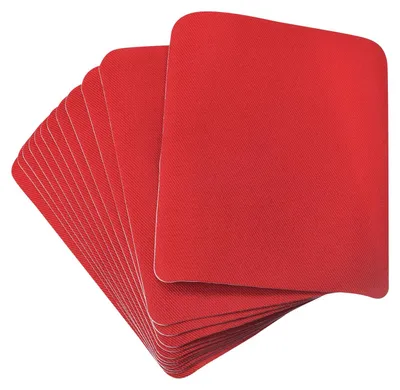 12 rote Stoff-Bügelpatches 11 x 8,9 cm für Kleidung