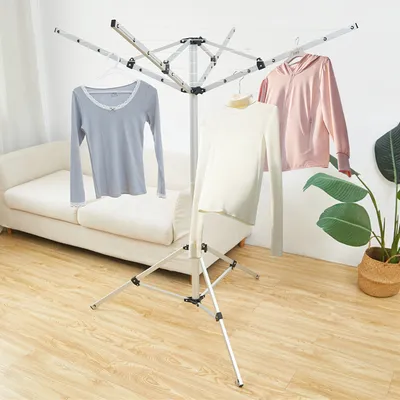 Produktbild von Wäscheständer Platzwunder Wäschespinne Wäsche aufhängen Trocknen In-& Outdoor Kleiderständer Klappbar Ständer