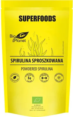 SPIRULINA SPROSZKOWANA BIO 200 g - BIO PLANET SUPERFOODS