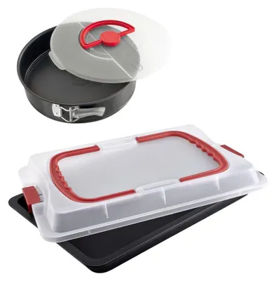 Backset mit Deckel: Springform 26 cm & Backblech 42x29 cm