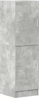 Image de vidaXL Armoire de cuisine gris béton 38x41,5x131,5 cm Bois composite