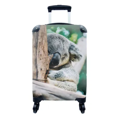 Produktbild von MuchoWow® Koffer Handgepäck Trolley Rollkoffer Kleine Reisekoffer mit 4 Rollen - Koala - Tier - Baum - Cabin Size < 55x40x23 cm & 55x40x20 cm - Fotokoffer - Kabinenkoffer - Boardgepäck - Reise-Box - Reisekoffer - Reisegepäck - Koffer mit Bild - Trolley für Kinder