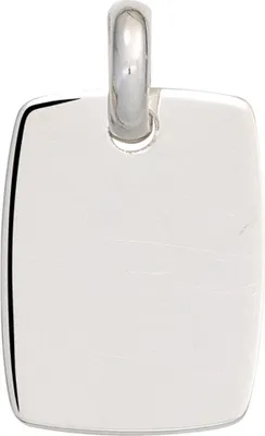 Produktbild von Anhänger Amulett Halsschmuck Gravur Gravurplatte Viereck 925 Silber Herren