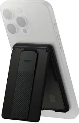 Imagen del producto de Cartera magnética Uniq Heldro con soporte y correa, color negro