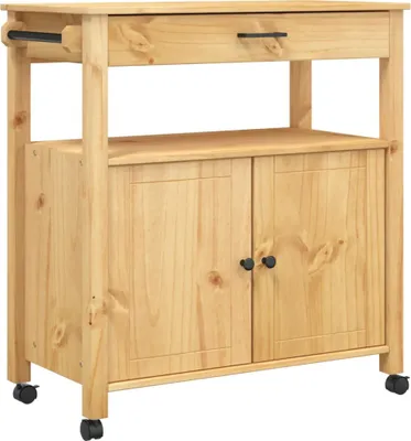 Produktbild von vidaXL Küchenwagen MONZA 84x40x88,5 cm Massivholz Kiefer