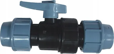 Image de Robinet à bille Unidelta PP avec raccord de serrage des deux côtés 25 mm x 25 mm