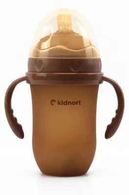 Immagine prodotto di Kidnort Biberon per bambini allattati al seno Eple 250 ml 6 mesi+ marrone