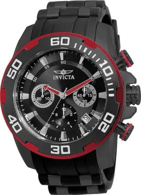 Produktbild von Invicta Pro Diver - SCUBA 22310 Herrenuhr - Quarzwerk - Edelstahl mit schwarzem Zifferblatt - 50 mm