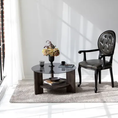 Produktbild von Skye Decor, Mahal - Dark Grey, Couchtisch, Anthrazit, 100% GEHÄRTETES GLAS, 75 x 75 x 40 cm