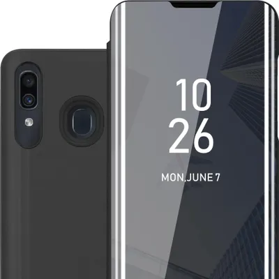 Image de Cadorabo Housse de téléphone portable pour Samsung Galaxy A20 / A30 / M10s en noir Cover Backcover Housse Book Case Booklet