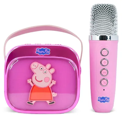 Productafbeelding van Mini LED draadloze karaoke-luidspreker met Bluetooth-microfoon, roze