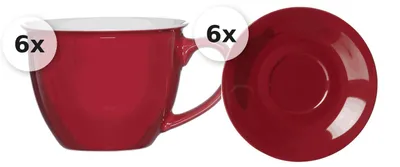 Produktbild von Jumbotassen - Set 12 tlg. Doppio rot