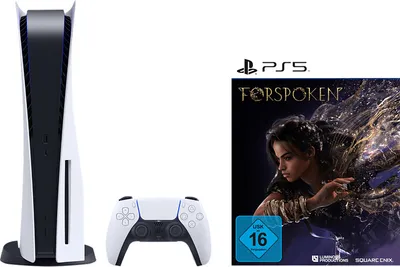 Sony Playstation 5 mit Laufwerk | Starter Bundle | inkl. 1x Controller & Forspoken | Neustes Modell: CFI-1216A | PS5 Disc Disk Konsole