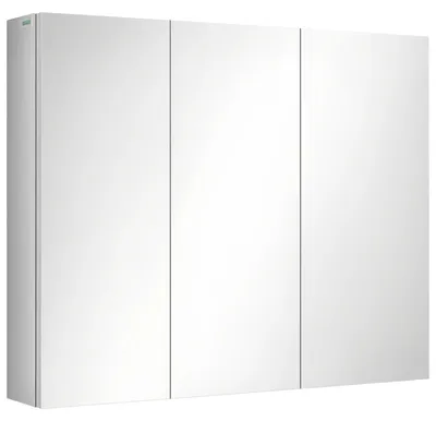 Image de Armoire miroir - Meuble de salle de bain - 3 portes miroir - 5 étagères - Acier inoxydable - Verre - 70 x 12 x 55 cm - Argent