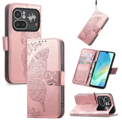 Image de Étui à clapet pour Nothing Phone 4a Pro avec compartiment pour cartes, rose