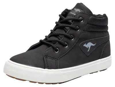 Produktbild von KangaROOS Kavu I High-Top Kinder Sneaker Uni schwarz gefüttert Winterschuhe, Schuhgröße:28 EU
