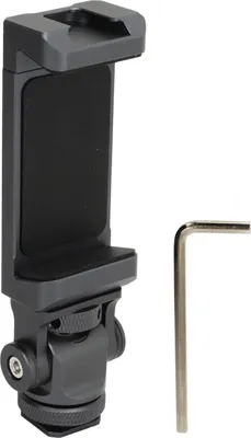 Produktbild von Aluminium-Telefonstativhalterung, Kaltschuhunterstützung, vertikale horizontale Universal-Smartphone-Klemme mit 1/4-Zoll-Schraubenlöchern