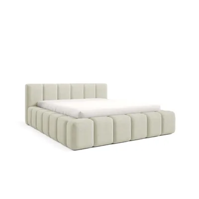 Produktbild von Dekori Polsterbett 180x200 KALLA PREMIUM Wolkenbett mit Bettkasten, Boucle Bett – Creme (Quelle 02)