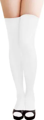 Produktbild von Oblique Unique Overknee Strümpfe y Strumpfhose halterlos Karneval Party - weiss