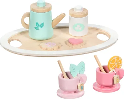 Produktbild von Goki Holz Teeservice bunt Spielzeug Teestunde 13-teilig