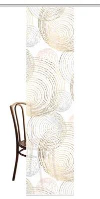 Produktbild von HOME in green Home In Green | Schiebevorhang Bambusoptik Recycelt Digitaldruck | Spiro 245 x 60 cm 1x Schiebewand inkl. Paneelwagen und Klemmleiste Gold