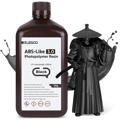 Produktbild von ELEGOO ABS-like Resin V3.0 1KG, Schwarz