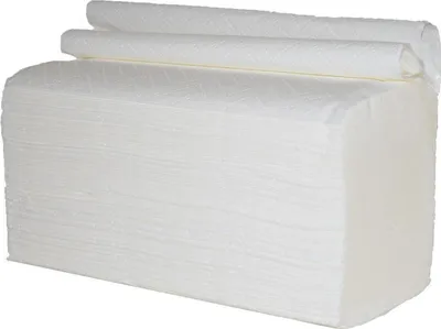 Produktbild von Papierhandtücher - weiß - 24 x 23 cm - 2-lagig - V-Falz - 4000 Handtücher