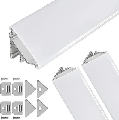 Zdjęcie produktu dla Profil narożny LED aluminiowy 45 taśma oświetleniowa zestaw