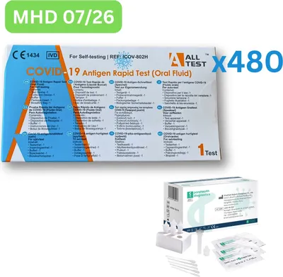 Zdjęcie produktu dla AllTest szybki test antygenowy COVID-19 (płyn doustny, test laicki) 480 sztuk BBD 07/26| pojedynczy test | ID: 2099 | DARMOWE testy parahealth (5 sztuk, BBD 12/25)