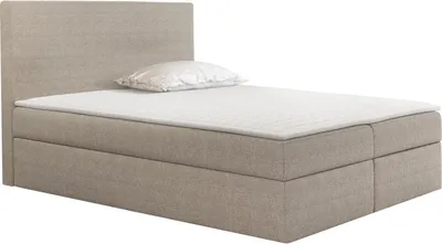 Produktbild von MIRJAN24 Boxspringbett Basic mit Matratzen-Topper, Hauptmatratze, zwei Bettkästen für die Bettwäsche (Farbe: Muna 02, Größe: 140x200 cm)