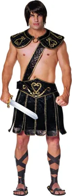 Produktbild von 5-tlg. Gladiator Kostüm mit Schulterpanzer & Sandalen