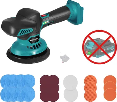 Obrázok produktu pre Elektrická leštička na autá, 150 mm kotúč, nastavenie rýchlosti 7000 otáčok za minútu, bez batérie