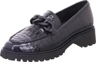 Produktbild von Ara Damen Slipper aus schwarzem Leder, Normale Weite, mit Blockabsatz
