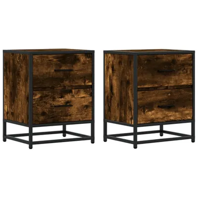 Obrázok produktu pre Nočné stolíky 2 ks dymový dub 40x31x50 cm kompozitné drevo