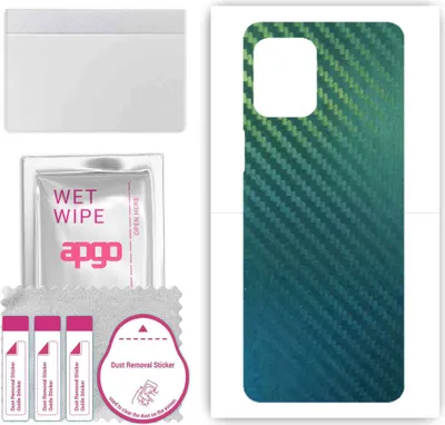 Produktbild von apgo Rückseite Schutzfolie, Skin, kompatibel mit Motorola Moto Edge S, Hinten Displayschutzfolie aus Vinylfolie, kratzfest, einfache Montage - Kohlenstoff-Chamäleon CAKA1