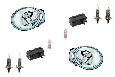 Immagine prodotto di Johns, fari alogeni anteriori adatti per VW New Beetle Leu. Set L R con servomotore 1C0941029J 1C0941029D 1C0941029 1C0941030J 1C0941030D 1C094103