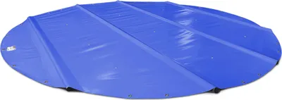 Immagine prodotto di SafeDeluxe® Telo rotondo per piscina senza pali (diametro del telo = 300 cm, blu RAL5002) Telo avvolgibile per piscina in telone da camion