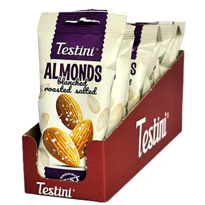 Obrázek produktu pro Mandle blanšírované pražené solené Testini® 50g, 10 ks v balení
