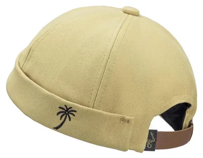 Produktbild von Docker Cap Herren Damen Verstellbar Kappe Ohne Schirm Seemannsmütze 54-60 Retro-Khaki Baumwolle