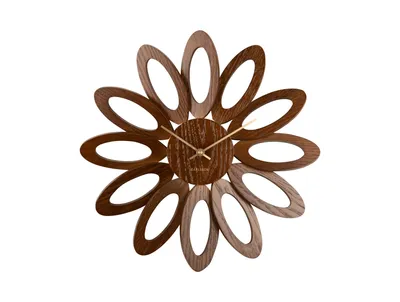 Immagine prodotto di Karlsson - Orologio da parete Fiore - Legno scuro