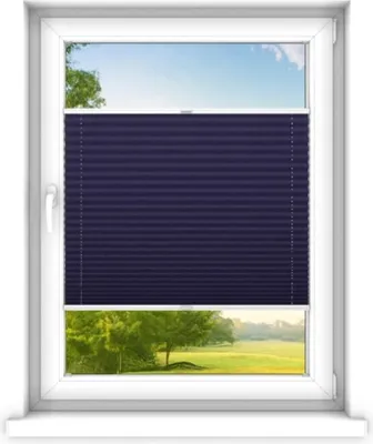 Immagine prodotto di time4blinds, Tenda plissettata su misura, Senza fori, 60x150 cm, Zaffiro