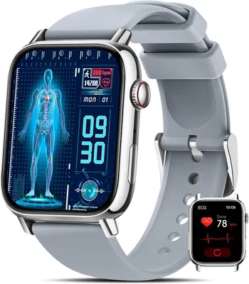 Produktbild von Smartwatch mit EKG HRV AMOLED Display Gesundheitsfunktionen Fitness Tracking für Android iOS