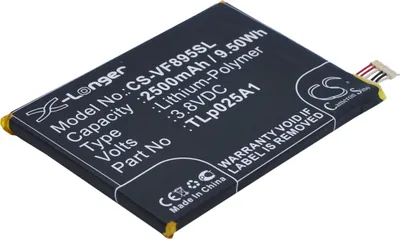Produktbild von TECHTEK Akku Kompatibel mit [Alcatel] One Touch POP 2 5.0, OT-7043, OT-7043A, OT-7043E, OT-7043K, OT-7043Y, OT-7044A, OT-7044Y, für [Vodafone] Smart