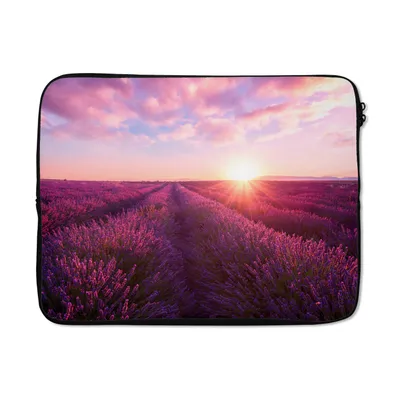 Produktbild von MuchoWow® Laptop Hülle 15 Zoll Lavendel - Blumen - Frankreich Laptoptasche - Laptoptasche - Sleeve - Rundum-Schutz