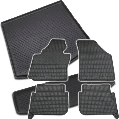 Produktbild von Gummi Kofferraumwanne + Fußmatten Set für VW Touran 1T, Bj. 2/2003-2015